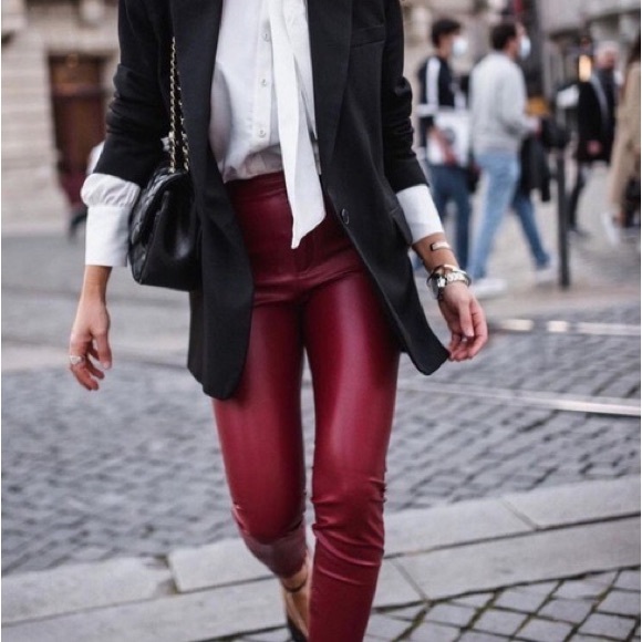 Zara Faux Leather Pants - Picture 2 of 5